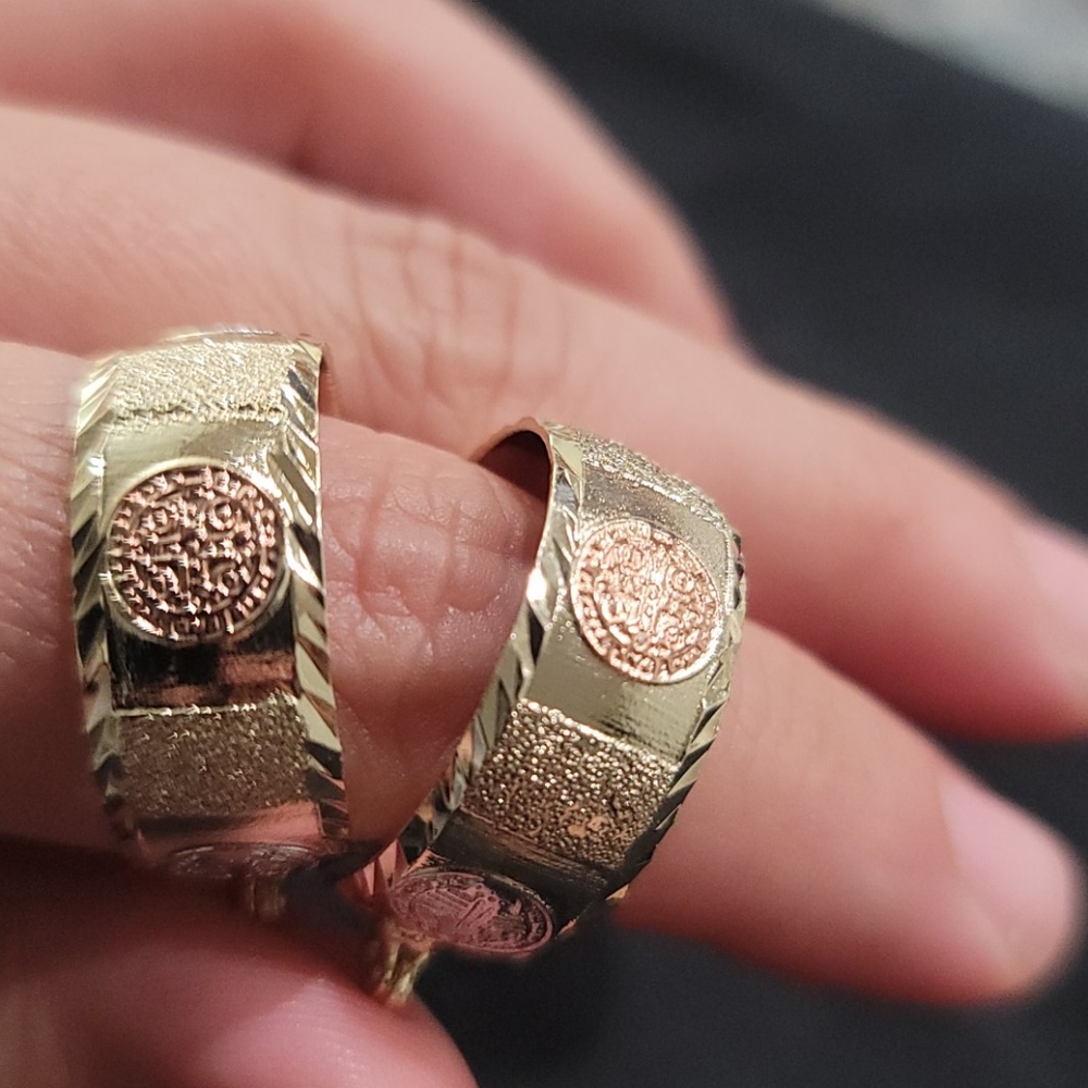 Aztec Calendar hoops - Picture 2 of 3